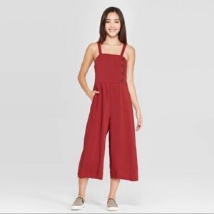 SUMMER CLEARANCE ✨✨Burgundy romper with long pants